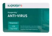 Другие аксессуары KASPERSKY Антивирус Kaspersky Anti-Virus Карта продления лицензии  на 2 ПК (KL1154ROBFR)