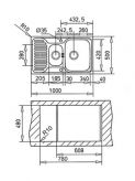 Мойка кухонная Teka Princess 580 BA 580*500 (PA330N1001)