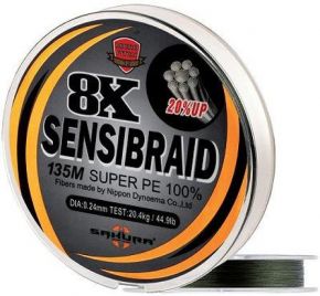 Леска Sakura шнур 8 X SENSIBRAID 135м 0,14 мм