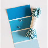 Шпагат для рукоделия и упаковки, Bakers twine, цвет морской голубой, 3 м.