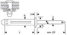 5,2*25,4 заклепка тяговая для листовых материалов алюминий/алюминий TriFold