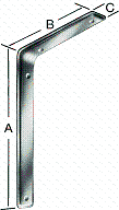 115*80*40мм 3F- консоль коричневая, нагрузка 30кг  VORMANN