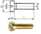 М 2*  3 винт с цилиндр. головой, шлиц, латунь DIN 84