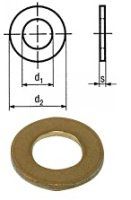 Ф 2,2 шайба плоская, латунь DIN125