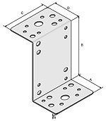 50*80*50*65*2мм уголок крепежный Z-образный, цинк