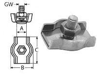 6мм зажим для троса SIMPLEX, нерж. сталь А2