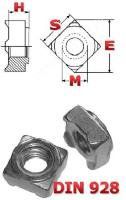 М 5 гайка квадратная приварная DIN 928