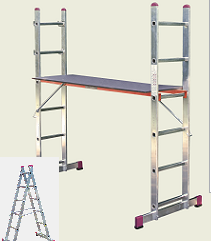 Малые лестничные подмости  2х7, раб. высота 3 и 4.0м CORDA KRAUSE#