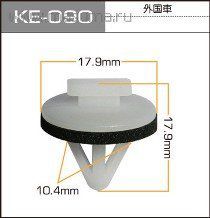 17,9*17,9*10,4 клипса крепежная пластиковая KE-090 (C1200)