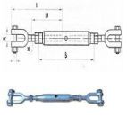 М20*200 талреп закрытый вилка-вилка, цинк  (разр.нагр. 11,8т) DIN 1478