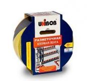 Лента разметочная 50мм*50м,желт.-черн. UNIBOB