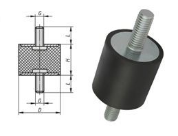 Виброопора М 3 L 8 папа/папа E&amp;G