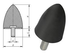 Демпфер параболический М 8 L36 E&amp;G