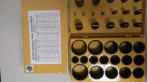 Набор колец резиновых O-RING (сечение метрическое) жёлтый бокс 407 шт