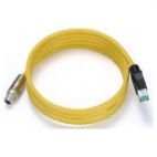 MOXA CBL-M12XMM8PRJ45-Y-200-IP67   Кабель UTP Ethernet Cat-5, разъемы М12 8-pin male X-code в RJ45, 2-метра, IP67, до 48 В, ПВХ MOXA