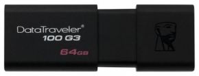 Флэш драйв Kingston 64 Гб Data Traveler 100 G3, (DT100G3/64GB)