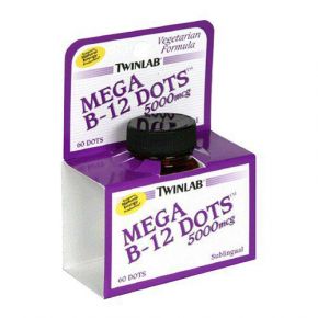 Twinlab b-12-Mega dots 5000 mcg, 60 tab TwinLab