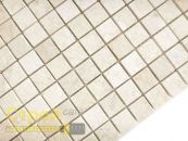 Мозаика на сетке Caramelle Botticino POL Pietrine настенная из камня бежевая 298х298х4мм (чип 23x23мм) Caramelle Mosaic