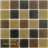 Мозаика на бумаге Caramelle Albero Sabbia стеклянная для бассейна коричневая 327х327х4мм (чип 20x20мм) Caramelle Mosaic