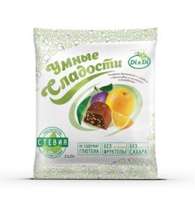 Конфеты "Умные сладости". Курага с миндалем, без глютена и сахара, 210 гр.