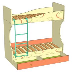 Детская кровать двухъярусная Фруттис 503.030