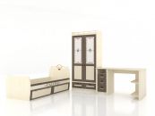 Детский гарнитур Калипсо, кровать, шкаф, стол №1