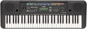 Yamaha PSR-E253 Синтезатор начального уровня с 61 клавишей, полифонией на 32 ноты и монохромным ЖК-дисплеем. 372 тембра, 13 наборов ударных/эффектов, 100 стилей автоаккомпанемента, встроенная фирменная обучающая система YES и 102 композиции для разучивания. Есть сэмплер, обрабатывающий звук со входа aux in.