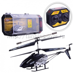 Mioshi Вертолет IR-222 (черный) 3,5 канала,гироскоп, пластиковый чемоданчик