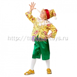 Батик Карнавальный костюм "Буратино сказочный" (куртка, шорты, колпак с волосами, нос) Сказочная стра