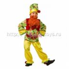 Батик Карнавальный костюм "Гномик сказочный" (рубаха с жилетом и животиком, брюки, колпак, пояс, боро