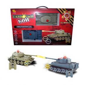 Танковый бой, в наборе:2 р/у танка (Т34 и тигр), с зарядным устройством ABtoys