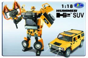 Робот-трансформер hummer roadbot, 1:18, свет, звук HW