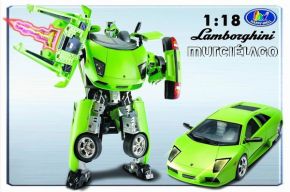 Робот-трансформер lamborghini roadbot, 1:18, свет, звук HW