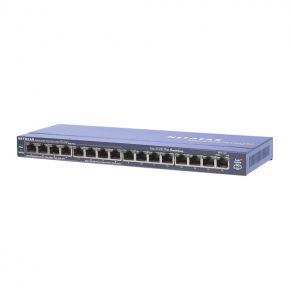 Коммутатор Netgear  Fast Ethernet 10/100 16 х RJ45 х8РоЕ  FS116PEU Netgear