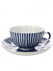 Чашка с блюдцем чайная форма "Тюльпан", рисунок "Французик", Императорский фарфоровый завод Тульские самовары