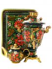 Набор самовар электрический 3 литра с художественной росписью "Хохлома классическая", "конус", арт. 121107 Тула