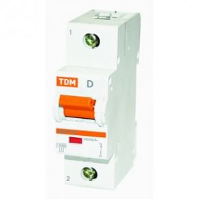 Автоматический выключатель tdm ва47-125 1р 80а 15ка d sq0208-0010
