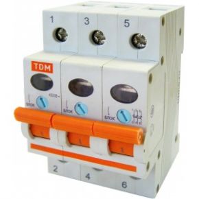 Выключатель нагрузки мини-рубильник tdm вн-32 3p 80a sq0211-0028