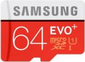 Samsung MicroSDHC EVO PLUS 64Gb+SD adapter Карта памяти