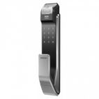 Врезной биометрический дверной замок samsung на себя темный металлик shs-p718 xbk/en
