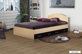 Кровать с ящиками с фигурной спинкой