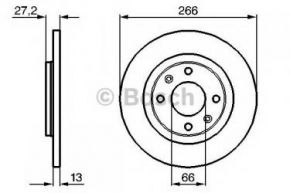 Торм.диск пер.[266x13] 4 отв.(min 2) Bosch 0986478847 Citroen / Peugeot: 424982 4246R2 4246R4 1608691680 BD747 Citroën Berlingo I Фургон (M_). Bosch 0986478847 Citroen / Peugeot: 424982 4246R2 4246R4 1608691680