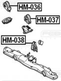 Подушка двигателя передняя Febest HM-038 Honda: 50840SH3000 50841-SH3-030 Febest HM038 Honda: 50840SH3000 50841-SH3-030