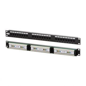 Патч-панель Hyperline 19" 24 RJ45 CAT5e AWG 1U  PP2-19-24-8P8C-C5e-110D Hyperline