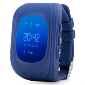 Детские умные часы с GPS трекером Smart Baby Watch Q50 темно-синие Smart Baby