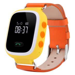 Детские умные часы с GPS трекером Smart Baby Watch Q60 оранжевые Smart Baby