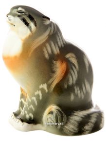 Скульптура "Дикий кот", Императорский фарфоровый завод Тульские самовары
