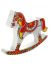 Лошадка-качалка "Белая" хохлома с ручной художественной росписью, арт. 6071 Тульские самовары