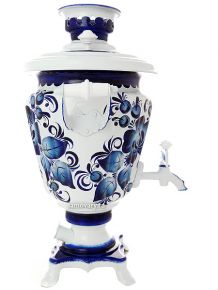 Набор самовар электрический 3 литра с художественной росписью "Гжель", арт. 130309 Тула