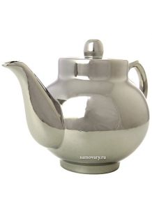 Чайник заварочный керамический "под серебро" для самовара Тульские самовары